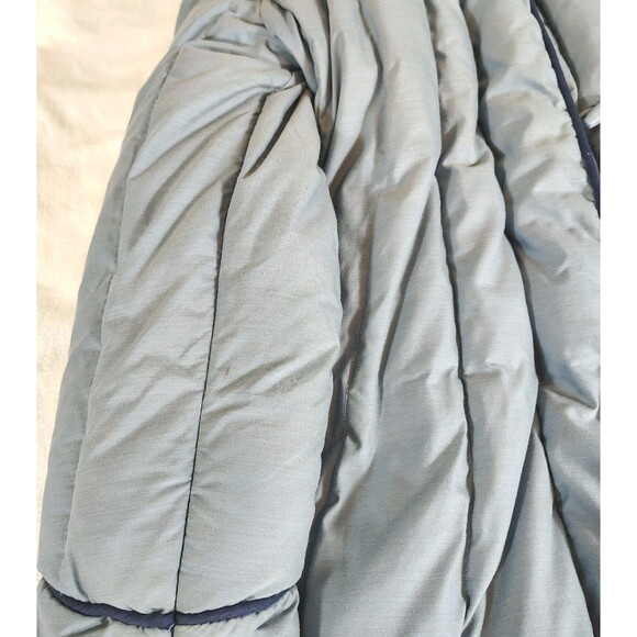 Vtg Woolrich Women's SMALL Long Puffer Coat Quilted Blue 80s 90s Retro Pastel - Picture 13 of 16